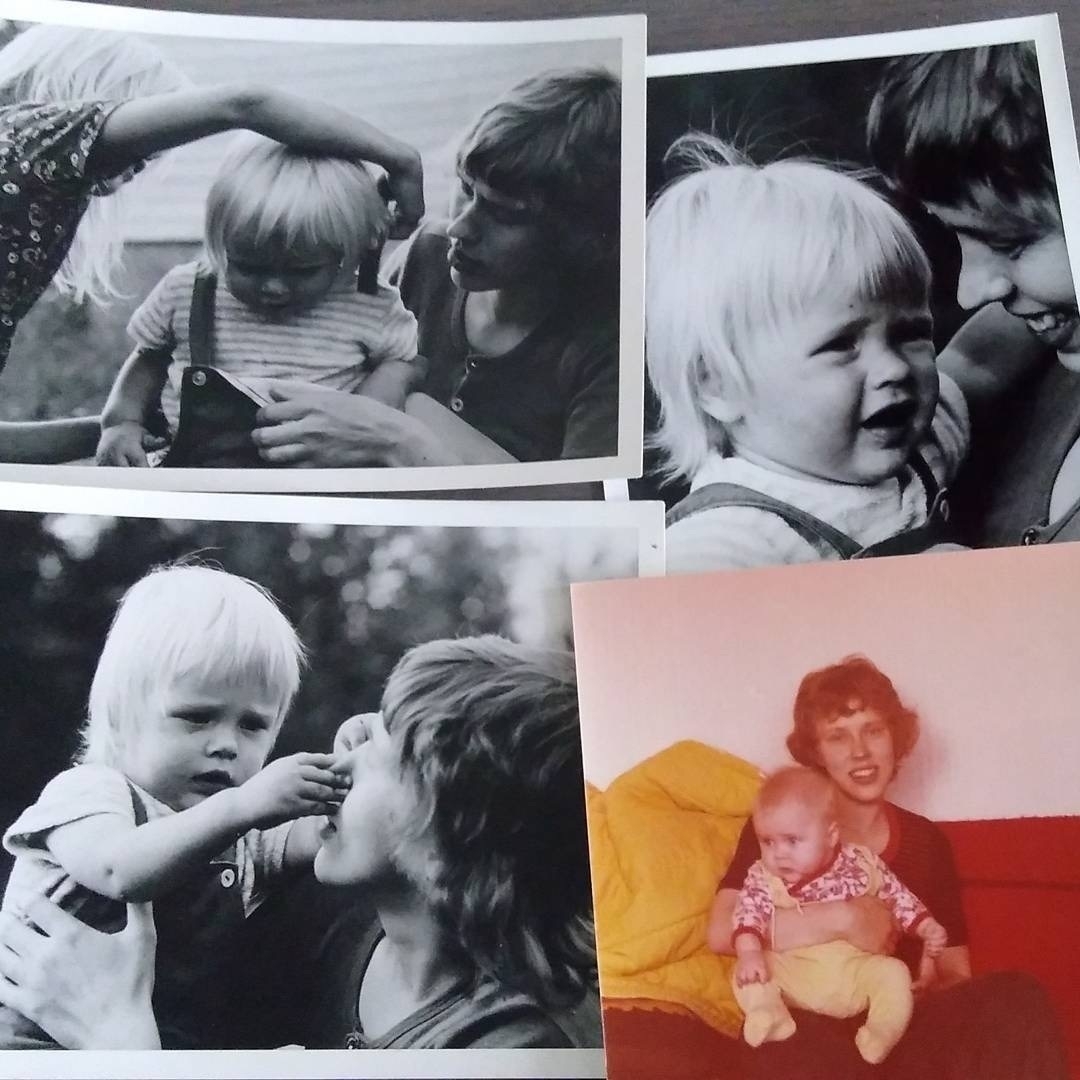 black and white pictures of me and my mom in the late 70s’