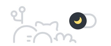 A web site toggle. Vaguely cat and moon themed