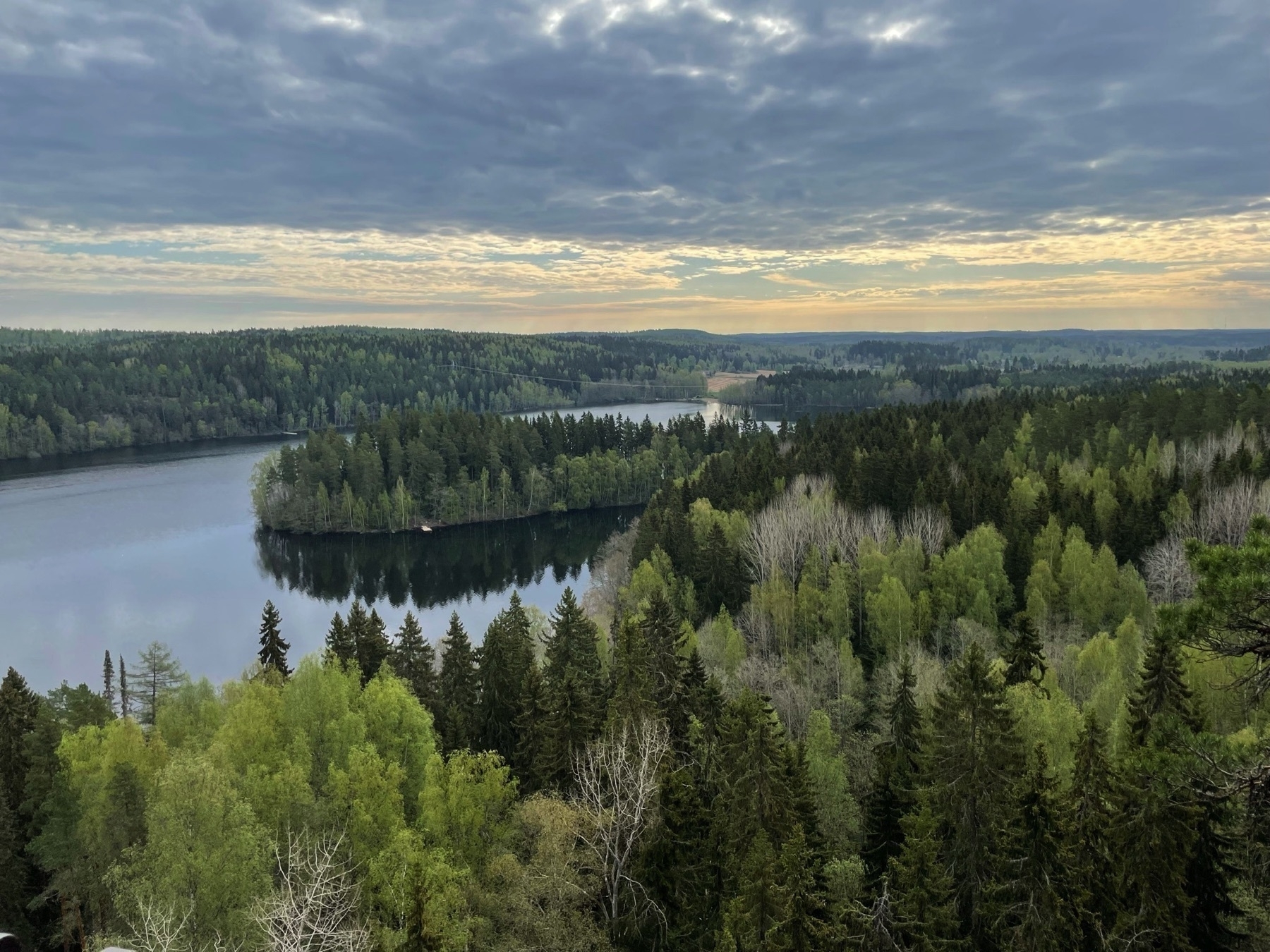 a view over lake Aulangonjärvi in Hämeenlinna Finland