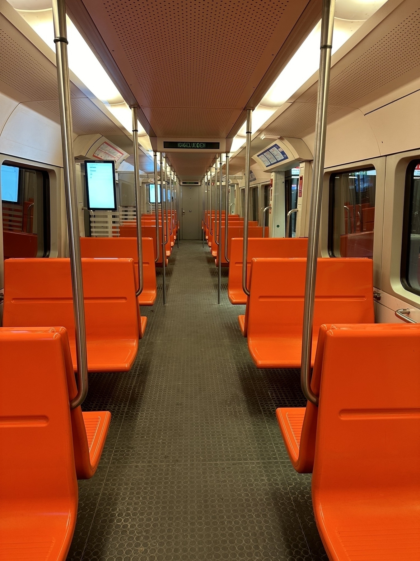 Helsinki metro car empty
